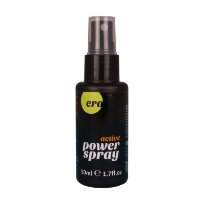 Frasco preto de spray ero active power spray 50ml