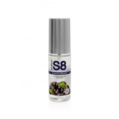 Frasco de lubrificante aromatizado S8 Blackcurrant com tampa prateada