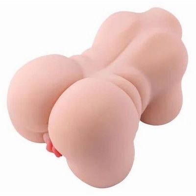 Produto em silicone cor de pele simulando parte inferior do corpo humano