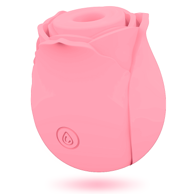 Dispositivo rosa em forma de rosa de silicone com botão embutido