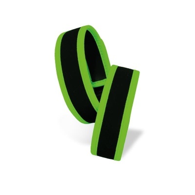 bracelete elástico preto com bordas verdes