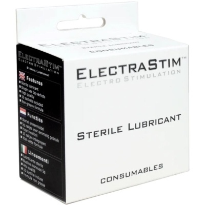 Embalagem branca de lubrificante estéril ELECTRASTIM para eletroestimulação