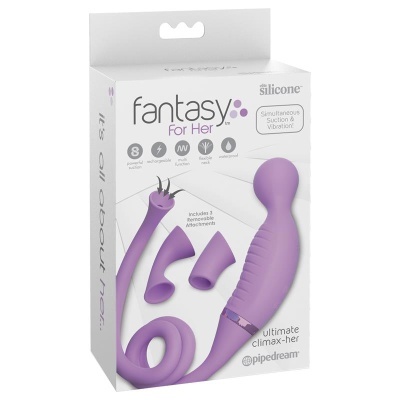 Caixa de embalagem de produto erótico roxo com texto e símbolos informativos