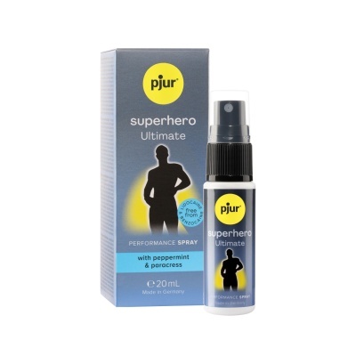 Spray pjur superhero Ultimate com caixa cinzenta e azul