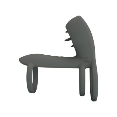 Anel de silicone preto decorativo com texto DC