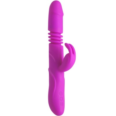 Vibrador cor-de-rosa com estimulador adicional