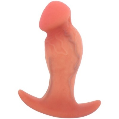 produto de silicone cor de pele curvo com base em T
