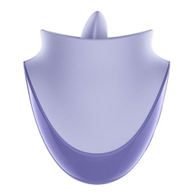 Suporte lilás para colares em plástico com forma curva