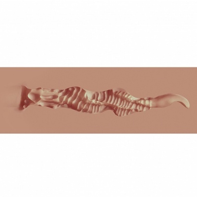 Escultura ou molde ondulado em terracota