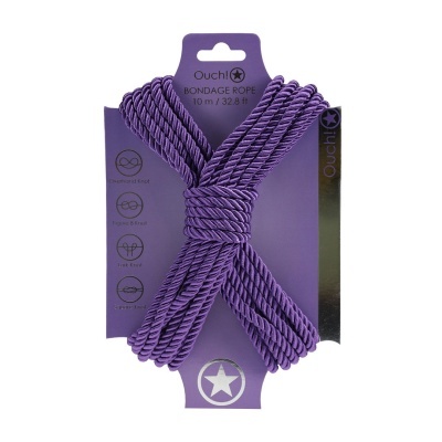 Cordão roxo torcido embalagem BONDAGE ROPE 10 m