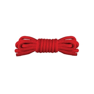 Cabedal de corda vermelho enrolado