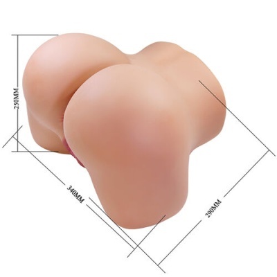 Produto anatómico cor de pele com dimensões 250MM, 340MM e 290MM