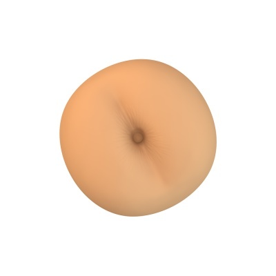 Pêra com pele lisa de cor pêssego sobre fundo branco