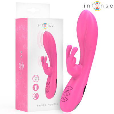 Vibrador rosa e embalagem com logotipo intense
