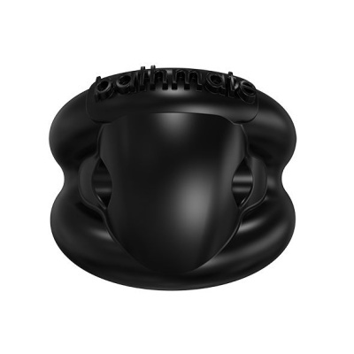 Flutuador inflável preto com a inscrição bathmate