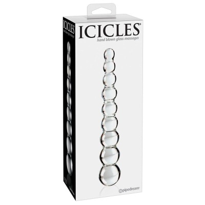 Embalagem branca de massajador de vidro transparente ICICLES