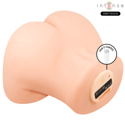 Produto sexual em formato anatómico com painel de controlo e carregamento USB-C