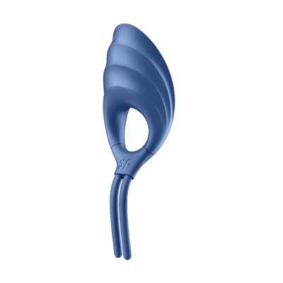 Produto azul em silicone com design ondulado e duas hastes flexíveis