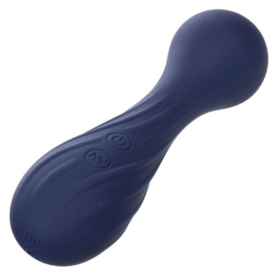 Massageador portátil azul escuro com botões embutidos