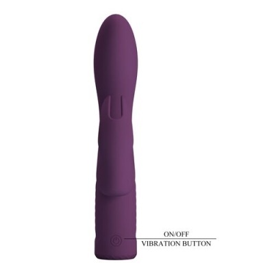Vibrador roxo com botão ON/OFF para vibração