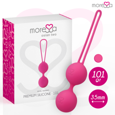 Bolas de treino Kegel cor-de-rosa com estojo branco e rosa