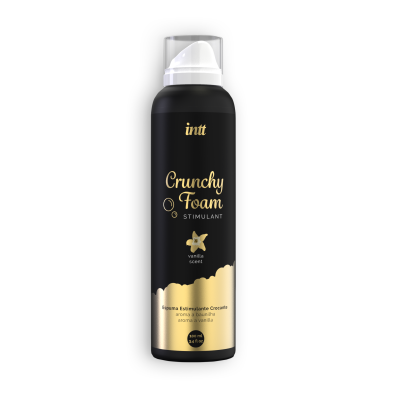 Frasco preto e dourado de espuma estimulante com tampa transparente