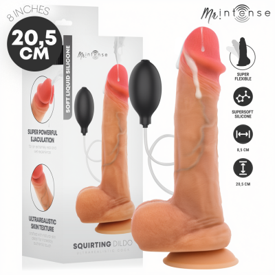 Dildo realista com ventosa e bomba de silicone líquido