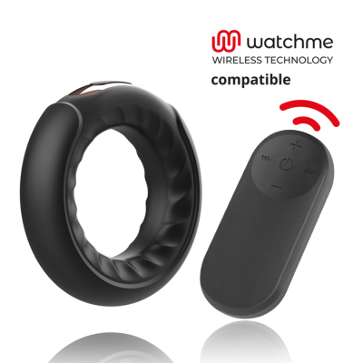 Anel preto texturizado com comando remoto preto e sinal wireless