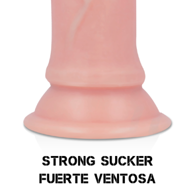 Ventosa cor de pele com texto STRONG SUCKER FUERTE VENTOSA
