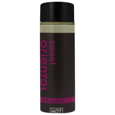 Frasco de óleo de massagem sweet oriental com tampa preta