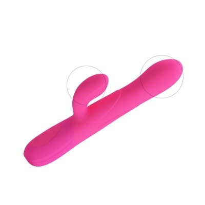 Vibrador anatómico cor-de-rosa em silicone