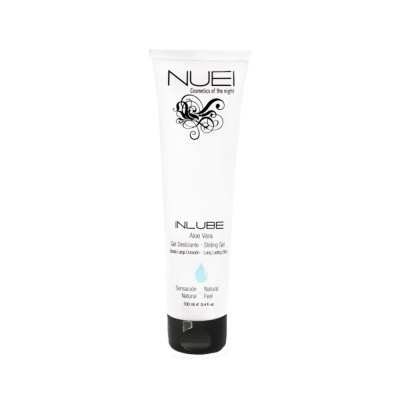 Frasco branco de gel deslizante NUAEI INLUBE Aloe Vera