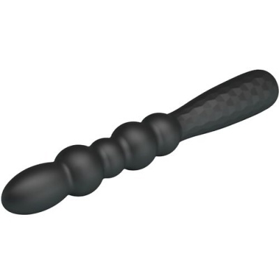 Objeto preto com várias esferas e pega texturizada