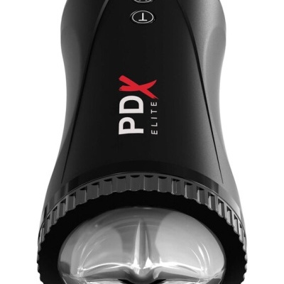 Dispositivo preto PDX ELITE com botões e parte frontal transparente em relevo