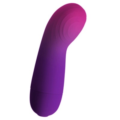Vibrador roxo e magenta com textura circular