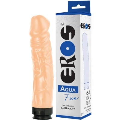 Vibrador bege em silicone com caixa EROS AQUA Fun