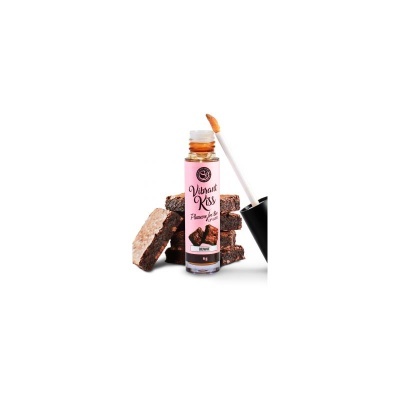 Brilho labial Vibrant Kiss com aplicador e imagem de brownies