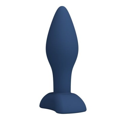 Plug anal azul com base larga