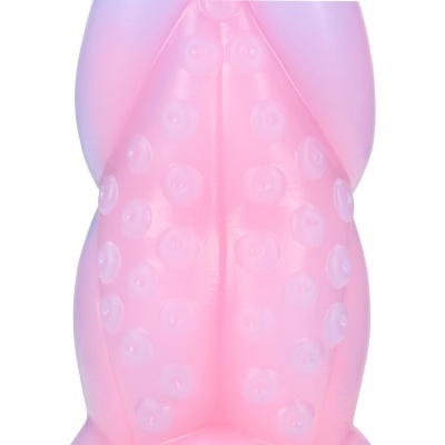 Produto silicone cor-de-rosa com ventosas em relevo