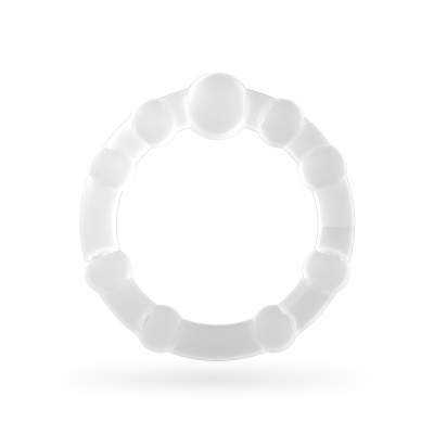 Pulseira branca de contas lisas arredondadas