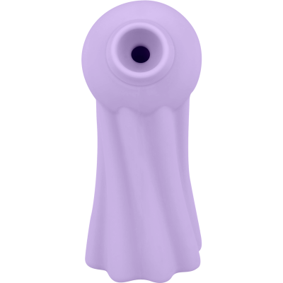 Dispositivo roxo com orifício central e design ergonómico