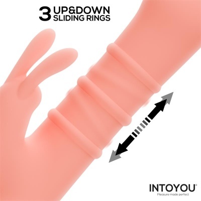 Produto com três anéis deslizantes e texto promocional