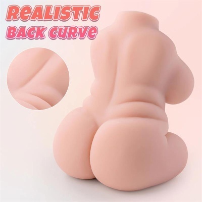 Escultura do torso feminino com curva realista nas costas