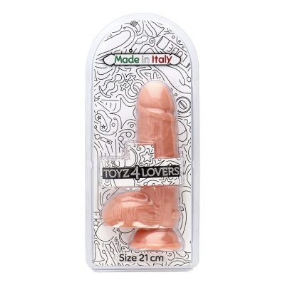 Brinquedo sexual em embalagem com texto Made in Italy e Toyz 4 Lovers
