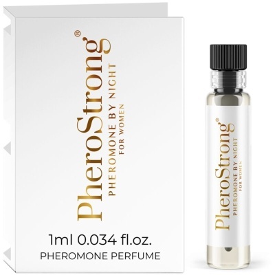 Frasco e embalagem branca de perfume PheroStrong feromonas para mulheres