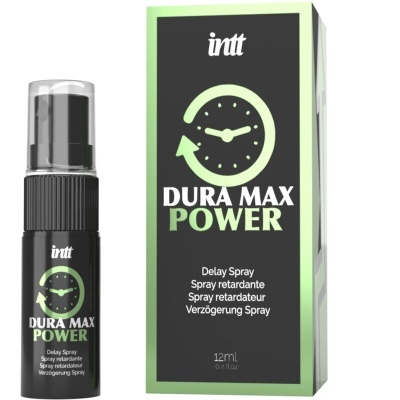 Spray Dura Max Power em frasco preto com embalagem retangular preta e verde