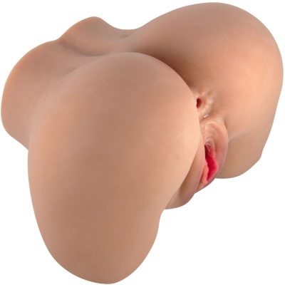 Boneca realista de silicone simulando parte inferior do corpo feminino
