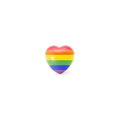 Coração com cores da bandeira LGBTQ+