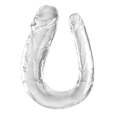 Objeto transparente em forma de U feito de material gelatinoso