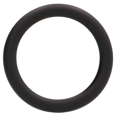 Anel circular preto liso sobre fundo branco